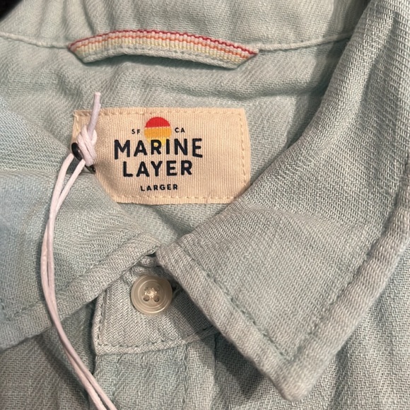 Marine Layer Short Sleeve Button Down - NWT - Size Larger - Picture 7 of 7